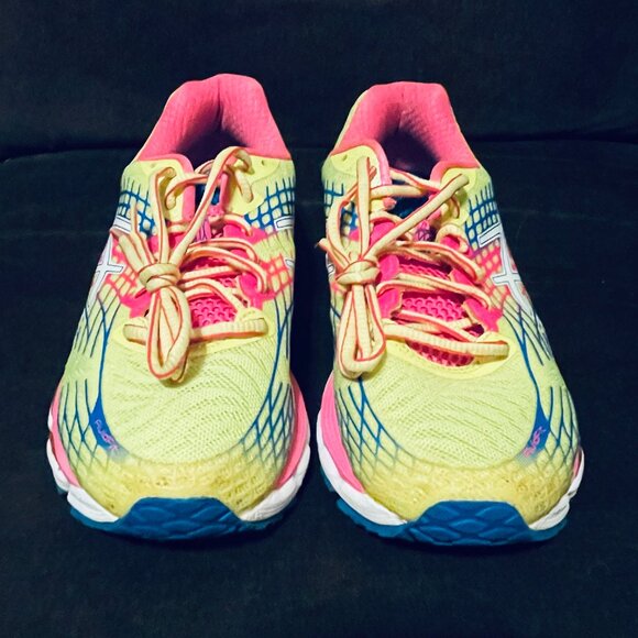 Mint Condition Asics GEL NIMBUS 17 Orange Turquoise White Womens 8 US 39.5 EUR - Picture 3 of 12